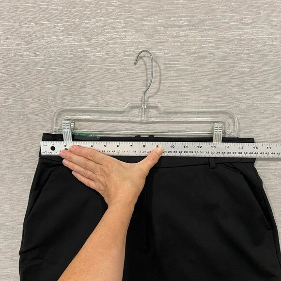 Talbots Dress Pants Womens 12 32x30 Black Nylon Tapered Office Trousers - Picture 8 of 15